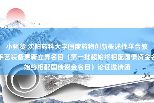小骚货 沈阳药科大学国度药物创新概述性平台教师检测中心扩大手艺装备更新立异名目（第一批超始终相配国债资金名目）论证邀请函