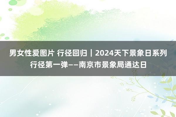 男女性爱图片 行径回归｜2024天下景象日系列行径第一弹——南京市景象局通达日