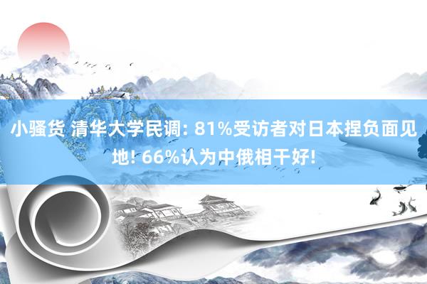 小骚货 清华大学民调: 81%受访者对日本捏负面见地! 66%认为中俄相干好!