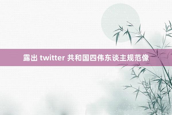 露出 twitter 共和国四伟东谈主规范像